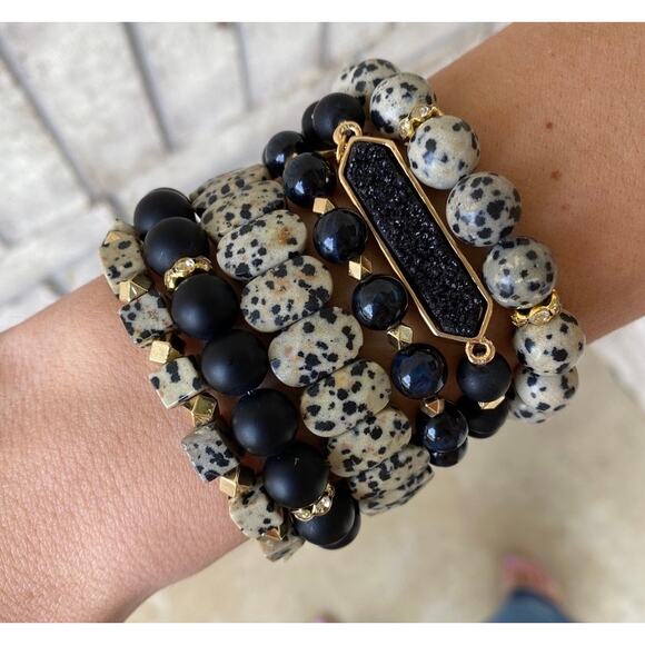 Raven Quartz and Onyx Amazing Bracelet! Kinsley Armelle! Brand New box dustbag - Picture 2 of 4